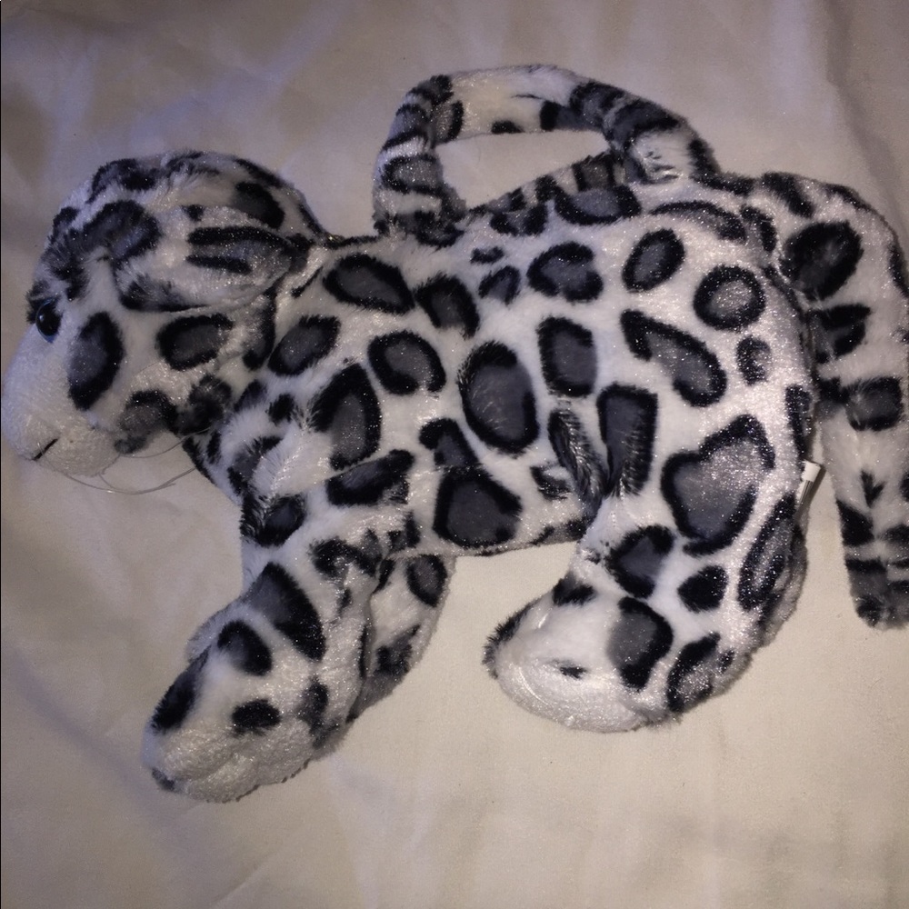 Leopard purse child’s plush animal purse toy